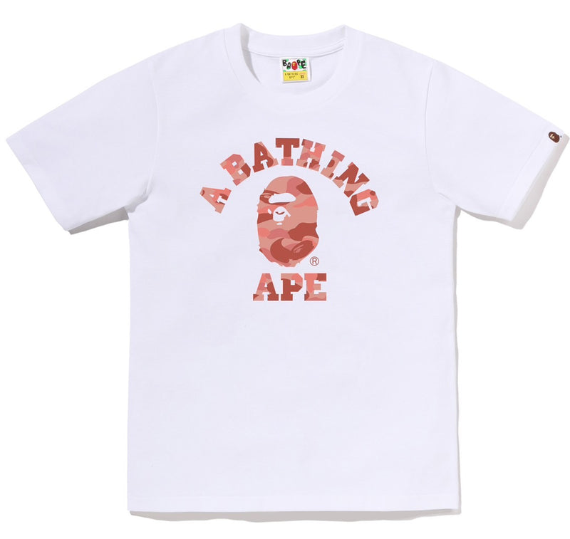 A BATHING APE Ladies' 1ST CAMO COLLEGE TEE