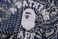 A BATHING APE PAISLEY PATTERN COLLEGE KNIT CREWNECK SWEATSHIRT