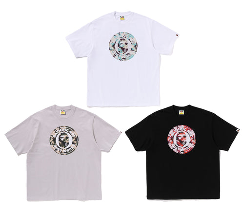 A BATHING APE MAP CAMO BUSY WORKS RELAXED FIT TEE