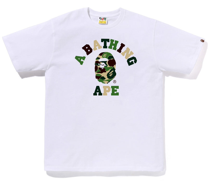 A BATHING APE ABC CAMO COLLEGE TEE