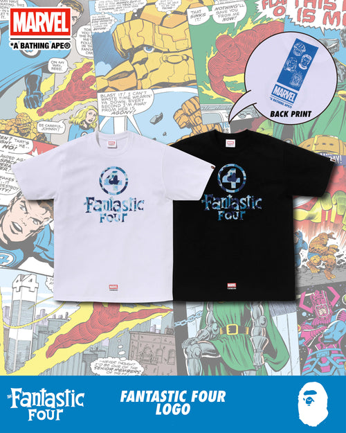 A BATHING APE BAPE x F4 MARVEL THE FANTASTIC 4 LOGO TEE