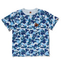 A BATHING APE BAPE KIDS ABC CAMO APE & MILO ONE POINT TEE