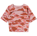 A BATHING APE Ladies' 1ST CAMO CUT OUT TEE