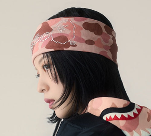 A BATHING APE Ladies' 1ST CAMO CRYSTAL STONE HEAD BAND