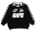 A BATHING APE BAPE KIDS BAPE TAPE RELAXED FIT CREWNECK SWEATSHIR