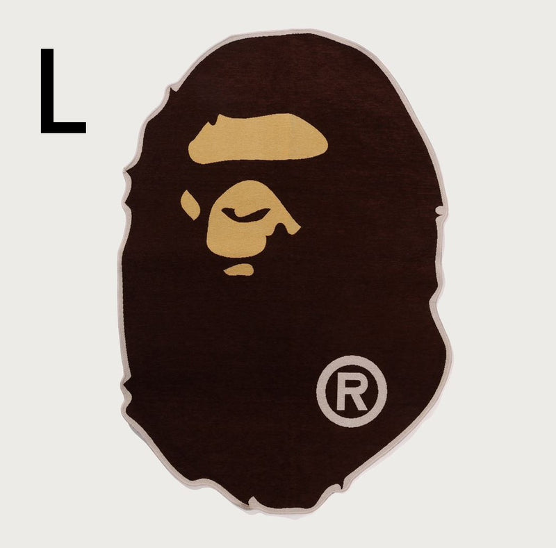 A BATHING APE APE HEAD RUG MAT ( L )
