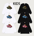 A BATHING APE BAPE KIDS ABC CAMO SHARK MILO ON BAPE L/S TEE