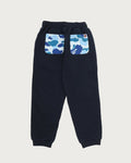 A BATHING APE BAPE KIDS ABC CAMO POCKET SHARK SWEAT JOGGER PANTS