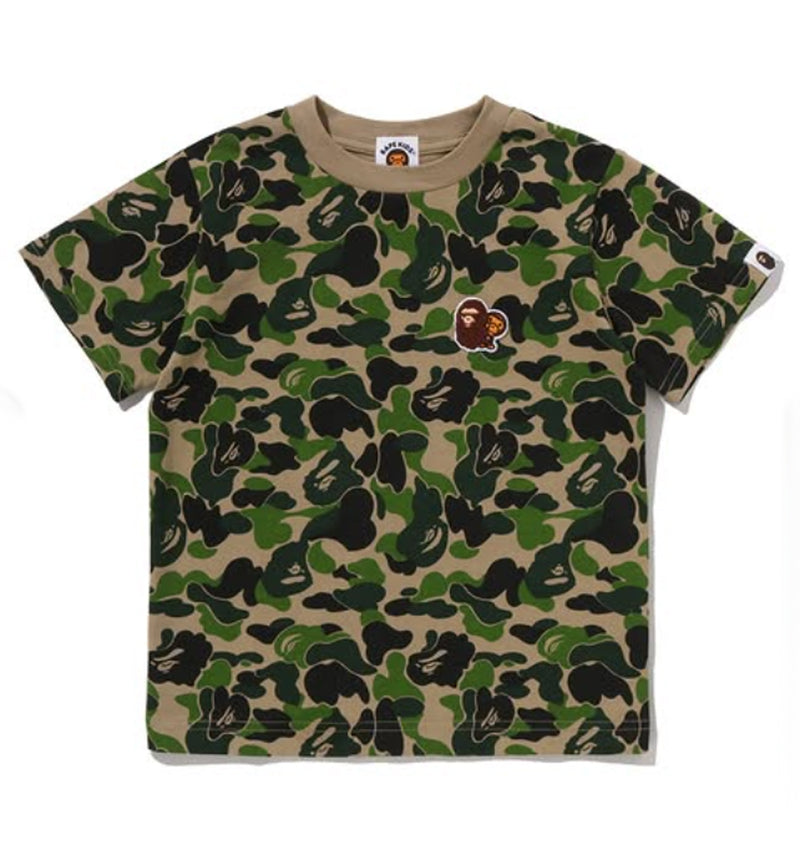 A BATHING APE BAPE KIDS ABC CAMO APE & MILO ONE POINT TEE
