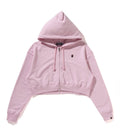 A BATHING APE Ladies' APE HEAD ONE POINT CROPPED ZIP HOODIE