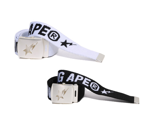 A BATHING APE LOGO GI BELT