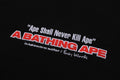 A BATHING APE BAPE SLOGAN RELAXED FIT CREWNECK SWEAT SHIRT