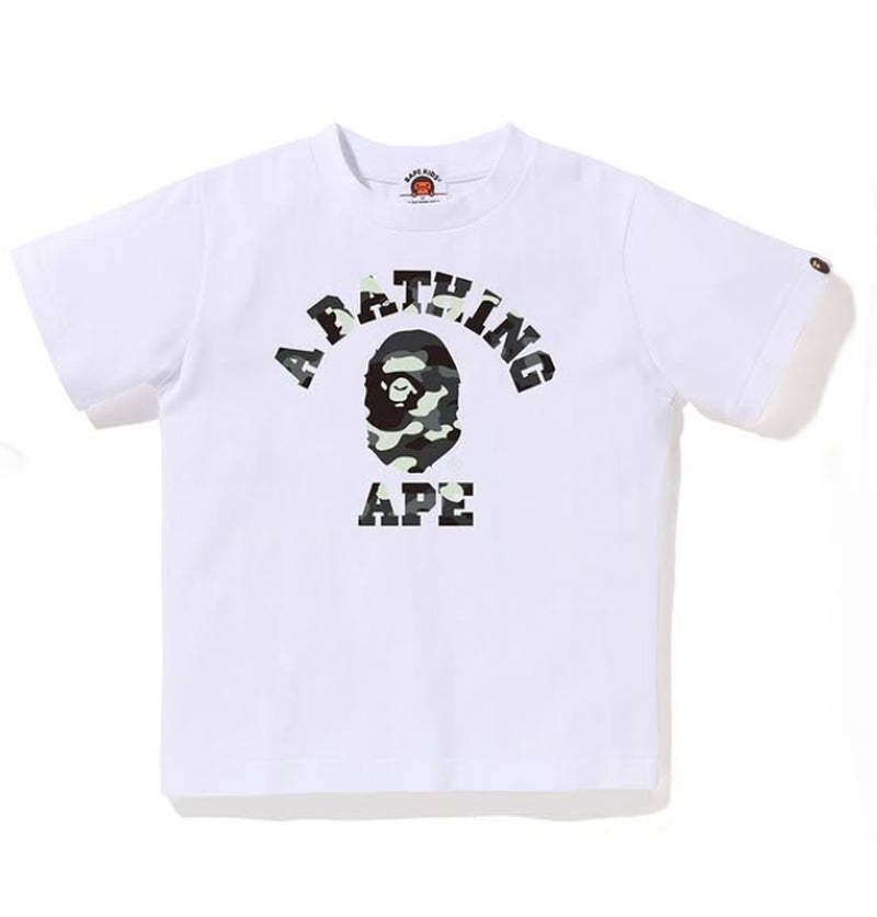 A BATHING APE BAPE KIDS CITY CAMO COLLEGE TEE