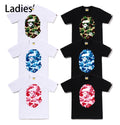 A BATHING APE Ladies' ABC CAMO BIG APE HEAD TEE