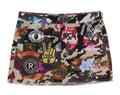A BATHING APE Ladies' HYBRID CAMO MULTI LOGO SKIRT