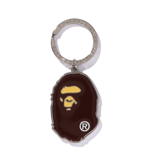 A BATHING APE APE HEAD METAL KEYCHAIN