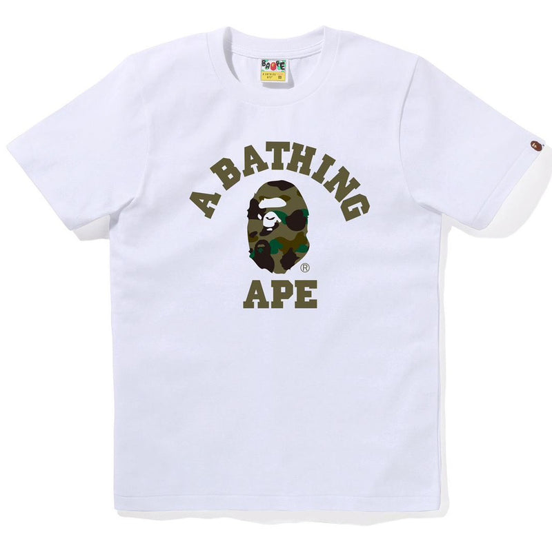 A BATHING APE Ladies' 1ST CAMO COLLEGE TEE - happyjagabee store