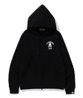 A BATHING APE APE CROSSBONE COLLEGE ZIP HOODIE