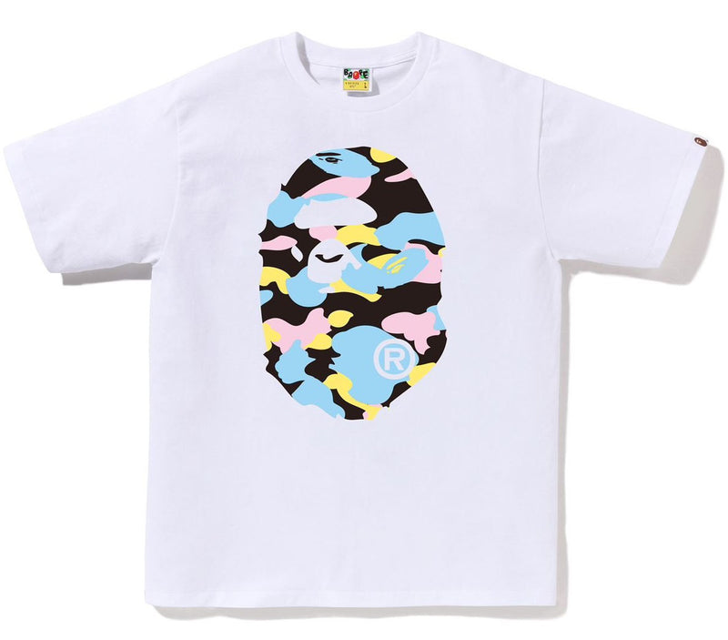 A BATHING APE NEW MULTI CAMO BIG APE HEAD TEE