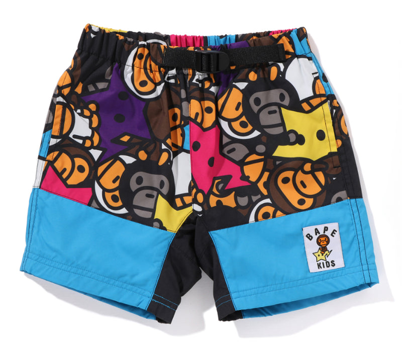 A BATHING APE BAPE KIDS ALL BABY MILO STA CLIMBING SHORTS