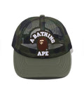 A BATHING APE 1ST CAMO COLLEGE PATCHED MESH CAP