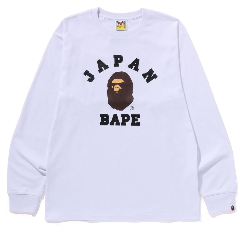 A BATHING APE JAPAN COLLEGE CITY L/S TEE
