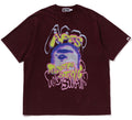A BATHING APE HEAVY WASHED LOGO RELAXED FIT TEE