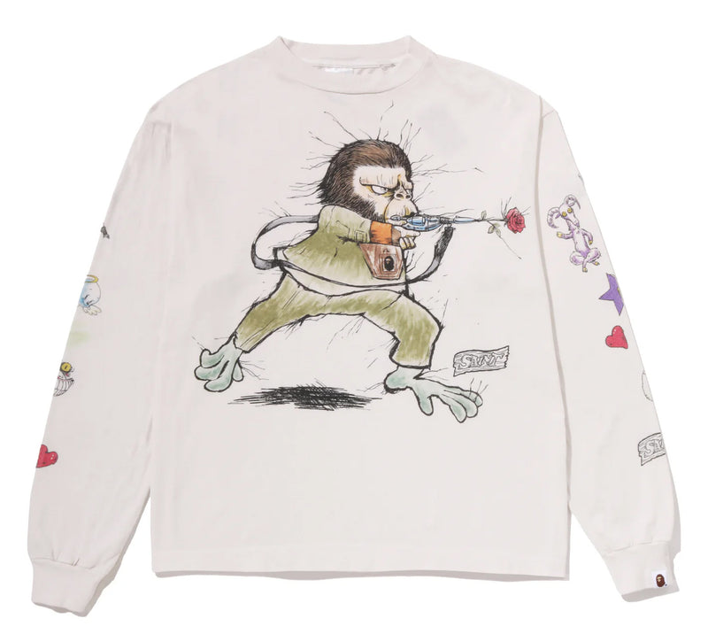 A BATHING APE BAPE x SAINT MXXXXXX L/S TEE