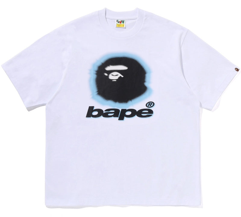 A BATHING APE SPRAY APE HEAD RELAXED FIT TEE