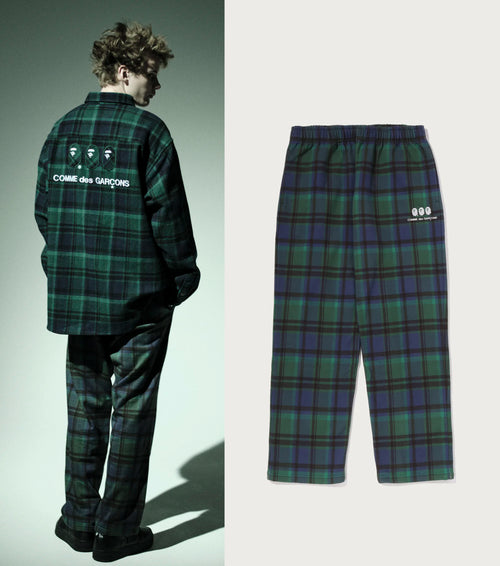 A BATHING APE BAPE x COMME des GARCONS CDG OSAKA Limited BAPE CHECK SWEAT PANTS