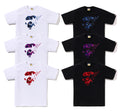 A BATHING APE COLOR CAMO APE FACE STA TEE