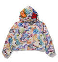 A BATHING APE Ladies' ART CAMO SHARK FULL ZIP HOODIE JACKET