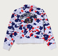 A BATHING APE Ladies' STA STRIKE CAMO POLO CROPPED CREWNECK SWEAT SHIRT
