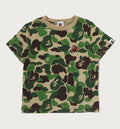 A BATHING APE BAPE KIDS ABC CAMO APE & MILO ONE POINT TEE