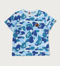 A BATHING APE BAPE KIDS ABC CAMO APE & MILO ONE POINT TEE