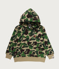 A BATHING APE BAPE KIDS ABC CAMO APE & MILO ONE POINT PULLOVER HOODIE
