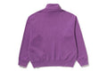 A BATHING APE GARMENT DYE ONE POINT HALF ZIP RELAXED FIT CREWNECK SWEAT SHIRT - happyjagabee store