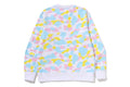 A BATHING APE NEW MULTI CAMO RHINESTONE REGULAR FIT CREWNECK SWEAT SHIRT