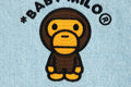 A BATHING APE BABY MILO STORE BABY MILO DENIM SMALL TOTE BAG