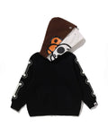 A BATHING APE BAPE KIDS BABY MILO SKULL ZIP DOUBLE HOODIE