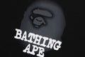 A BATHING APE BATHING APE LOGO RELAXED FIT L/S TEE
