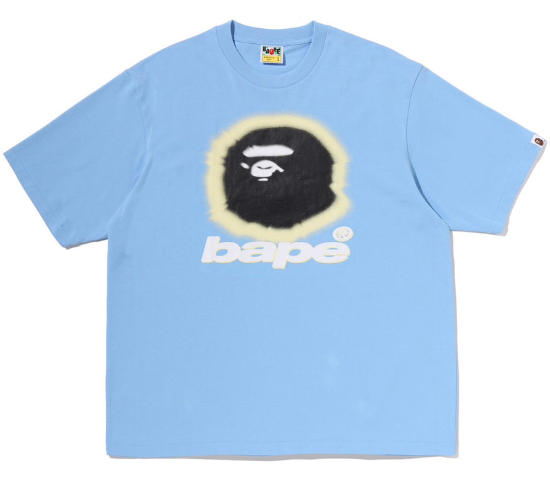 A BATHING APE SPRAY APE HEAD RELAXED FIT TEE