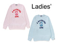 A BATHING APE Ladies' ABC CAMO COLLEGE RELAXED CREWNECK