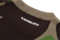 A BATHING APE MEGA ABC CAMO KNIT CREWNECK SWEATSHIRT