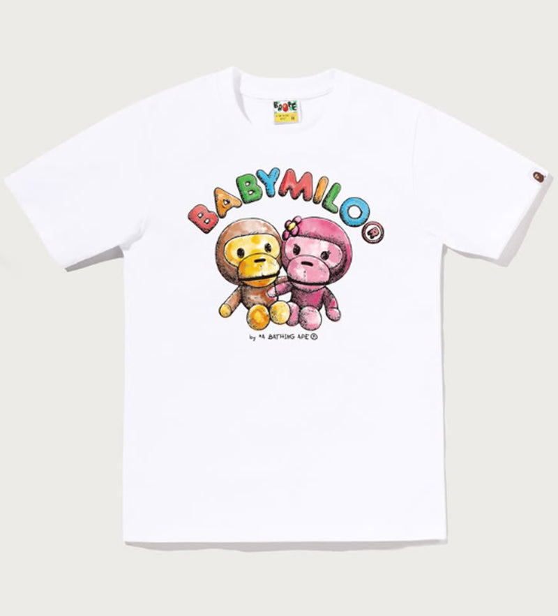 A BATHING APE Ladies' HAND DRAW MILO AND LISA TEE