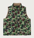 A BATHING APE ABC CAMO REVERSIBLE DOWN VEST