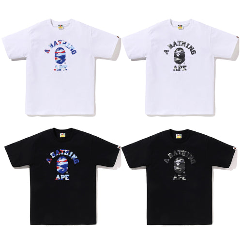 A BATHING APE SCREEN CAMO COLLEGE TEE - happyjagabee store