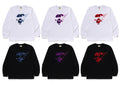 A BATHING APE COLOR CAMO APE FACE STA L/S TEE