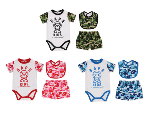 A BATHING APE BAPE KIDS ABC CAMO BABY MILO BABY GIFT SET