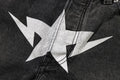 A BATHING APE DESTROYED STA RELAXED FIT 13oz DENIM SHORTS